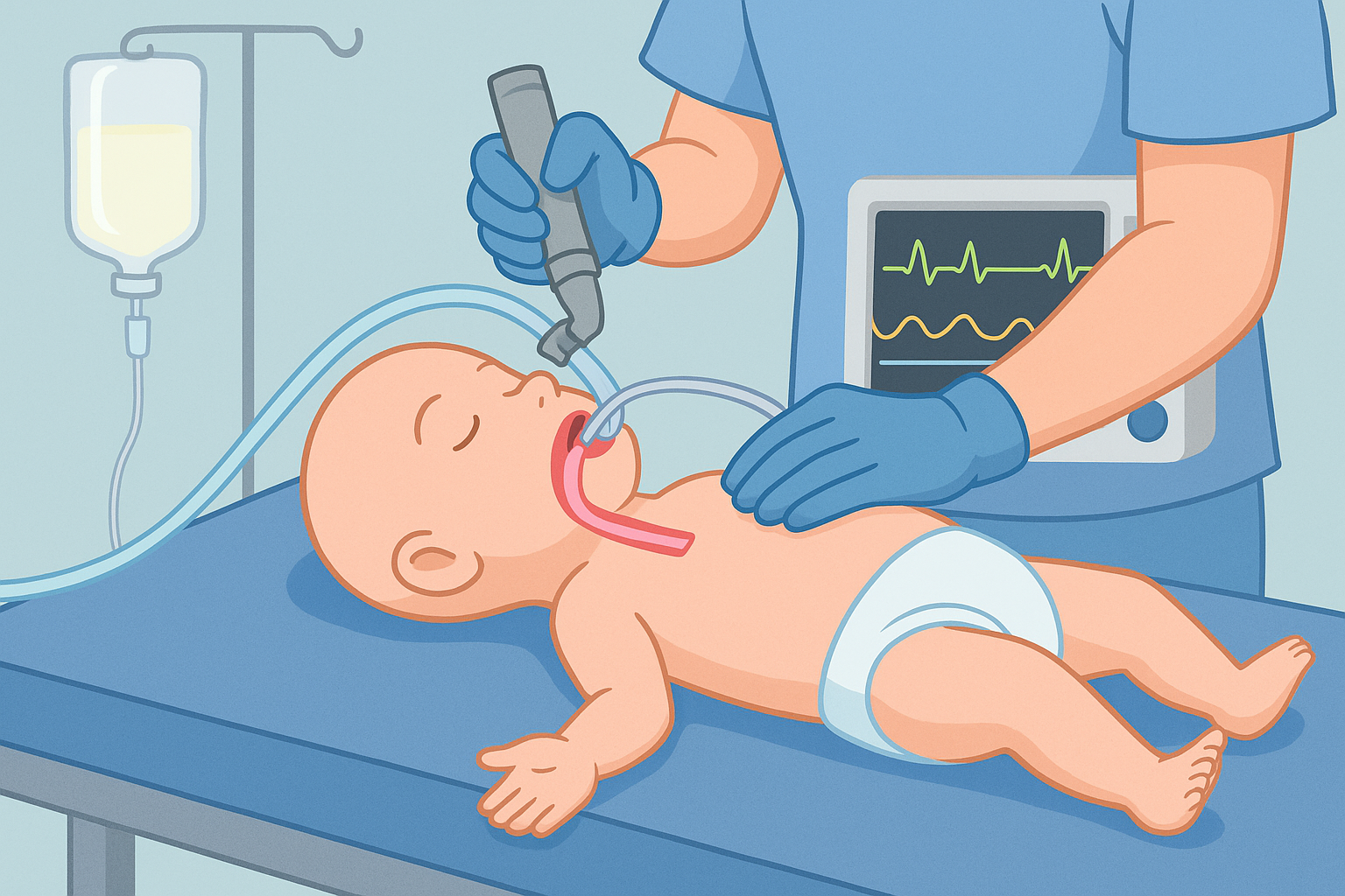Intubação orotraqueal em paciente pediátrico