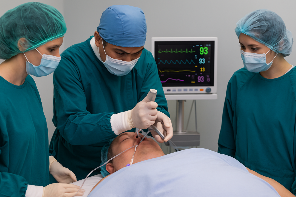 Preditores em via aérea difícil em pacientes obesos