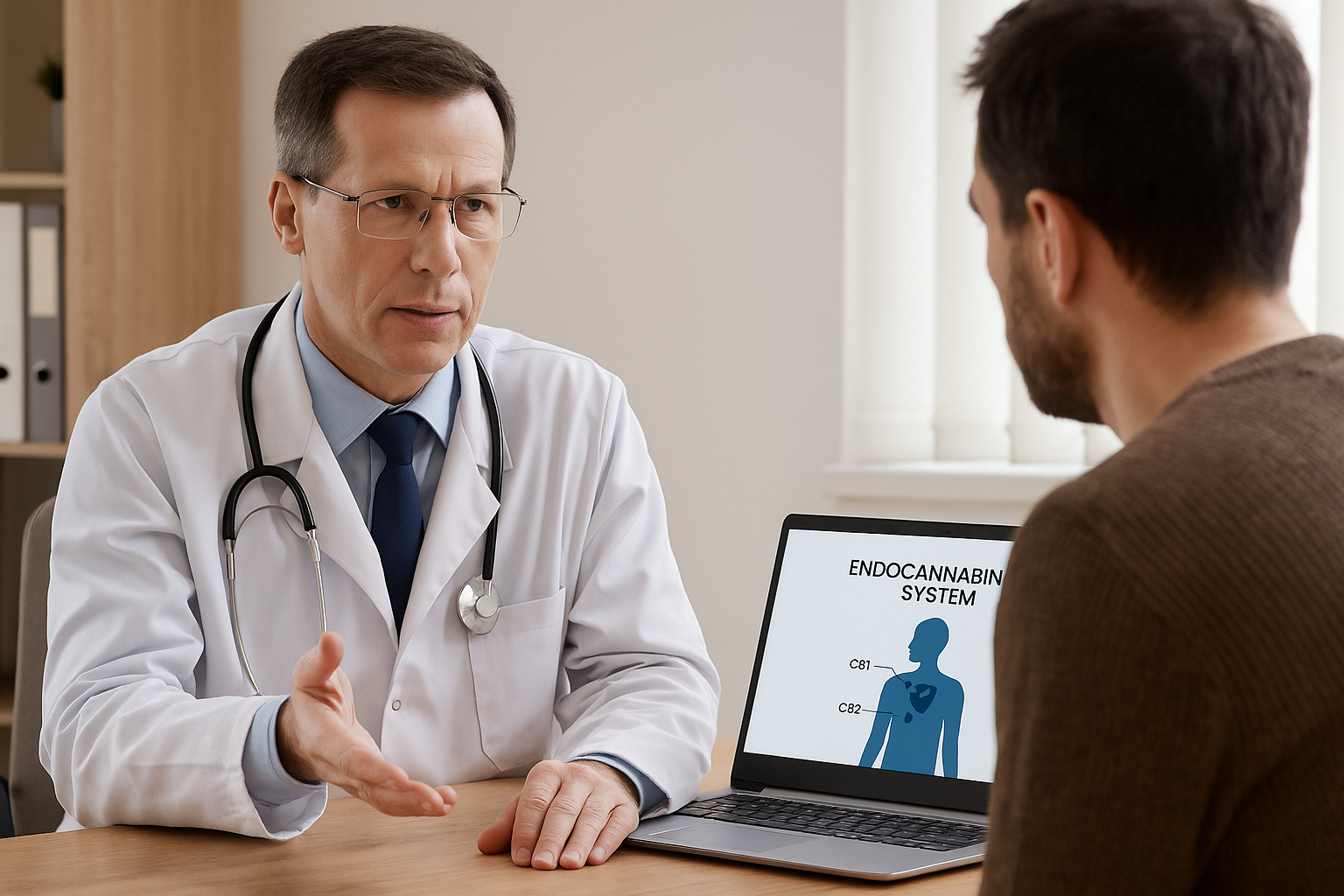 Paciente e médico conversando