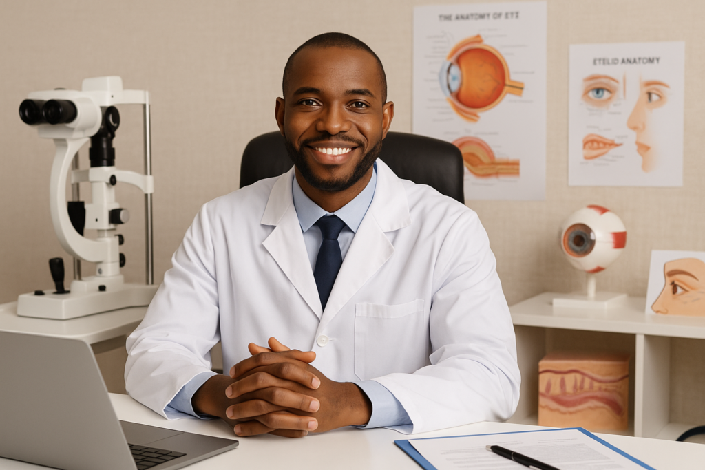 Médico em seu consultório