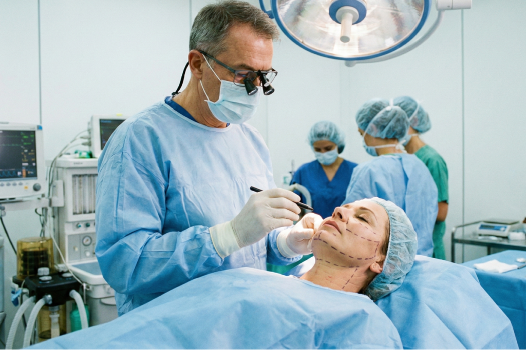 Facelift em paciente